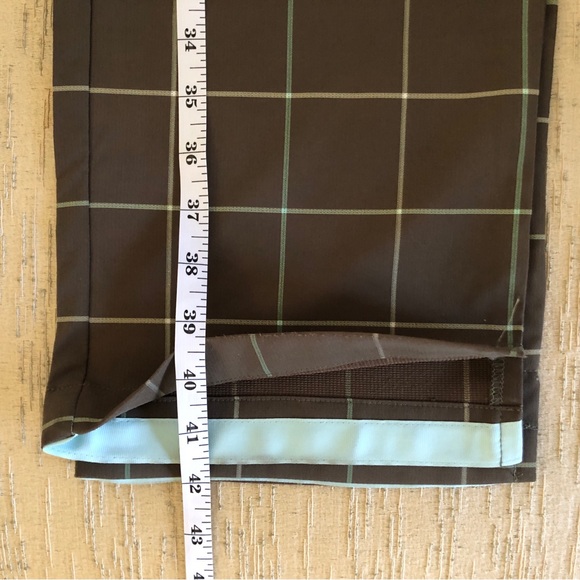 Nike Dri-Fit Performance Golf Pants Moss|Turquois Plaid Woman’s Size 8 NWOT - Picture 4 of 5